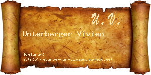 Unterberger Vivien névjegykártya